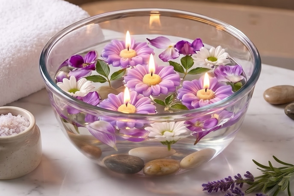 Floating Flower Candles